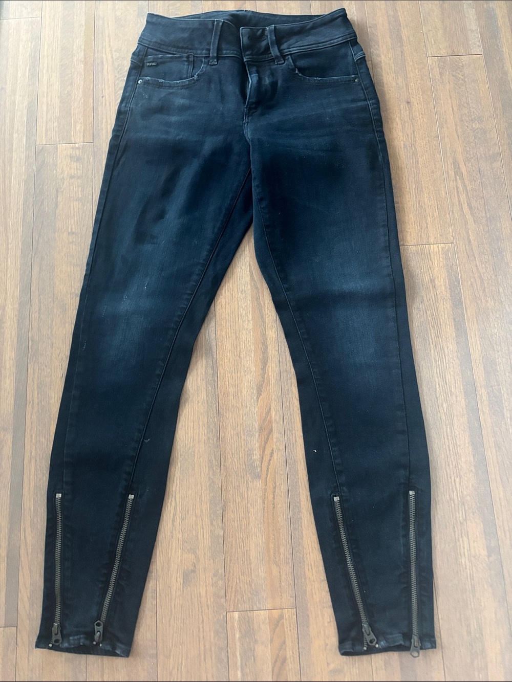 G-Star Dark blue Skinny Zip-Hem Jeans- LYNN 2-ZIP MID SKINNY